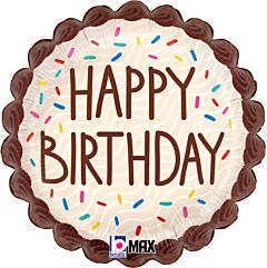 18" Mylar - Birthday Chocolate Sprinkles