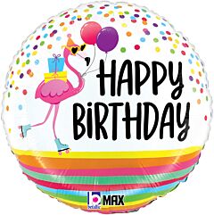 18" Mylar - Flamingo Birthday Party