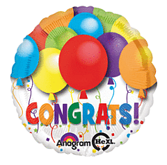 17" Mylar - Bold Congrats Balloons