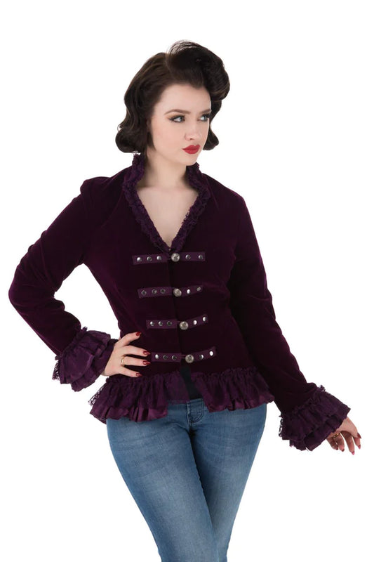 Purple Velvet Tailed Jacket