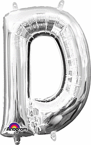16" Air-Filled - Silver Letter "D"