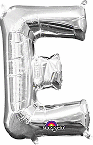 16" Air-Filled - Silver Letter "E"