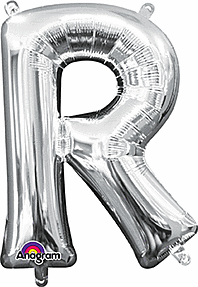 16" Air-Filled - Silver Letter "R"