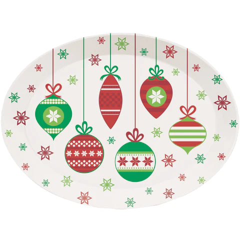 Christmas Ornaments 14"W Shapped Trays