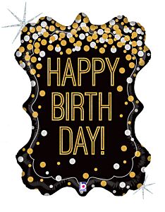 34" Holographic Mylar - Metallic Birthday Frame