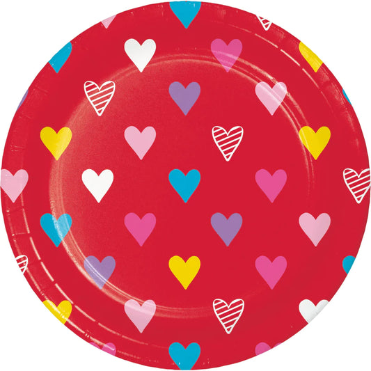 Dessert Plates - Valentine's Symbols 8 ct.