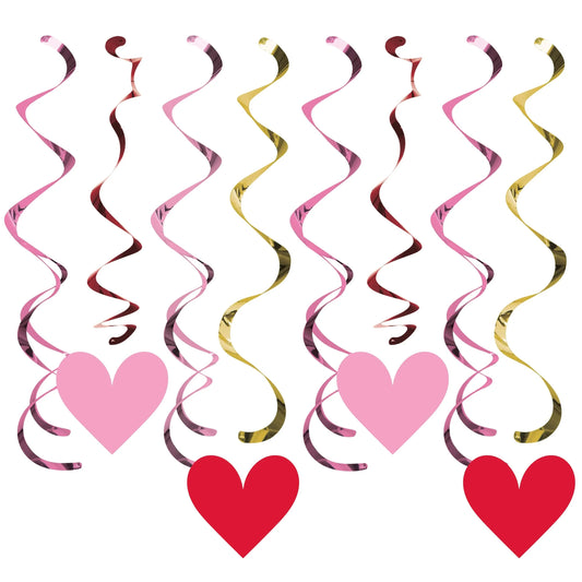 Dizzy Danglers - Valentine's Hearts 8 ct.