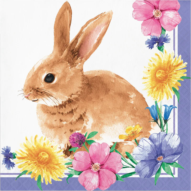 Lunch Napkins - Bunny and Blooms 16 ct.