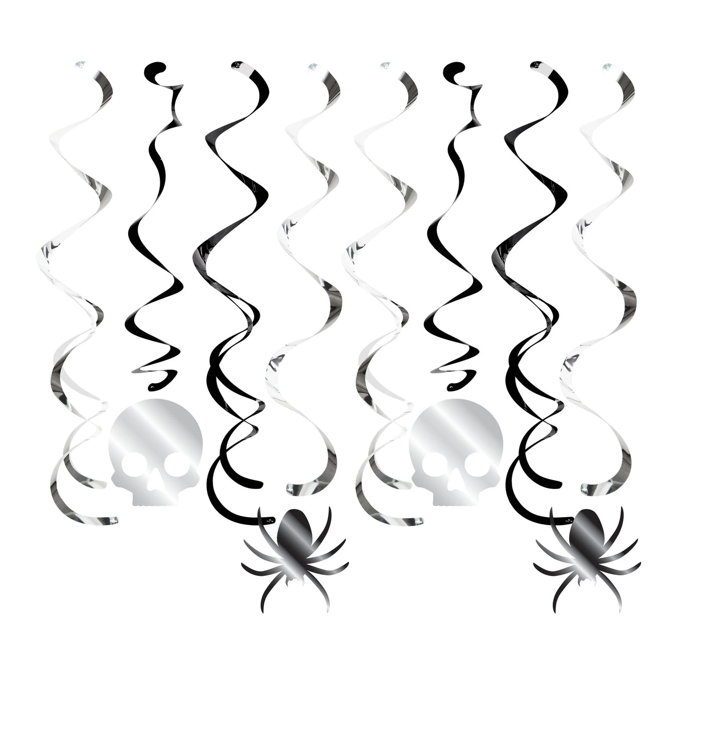 Halloween Whirls - Skulls and Spiders 8ct.