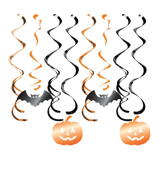 Halloween Whirls - Bats and Pumpkins 8ct.