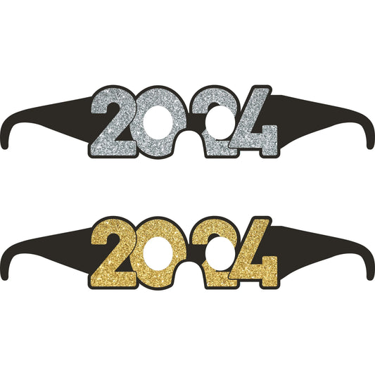 Paper Favor Glasses - "2024" 6ct.