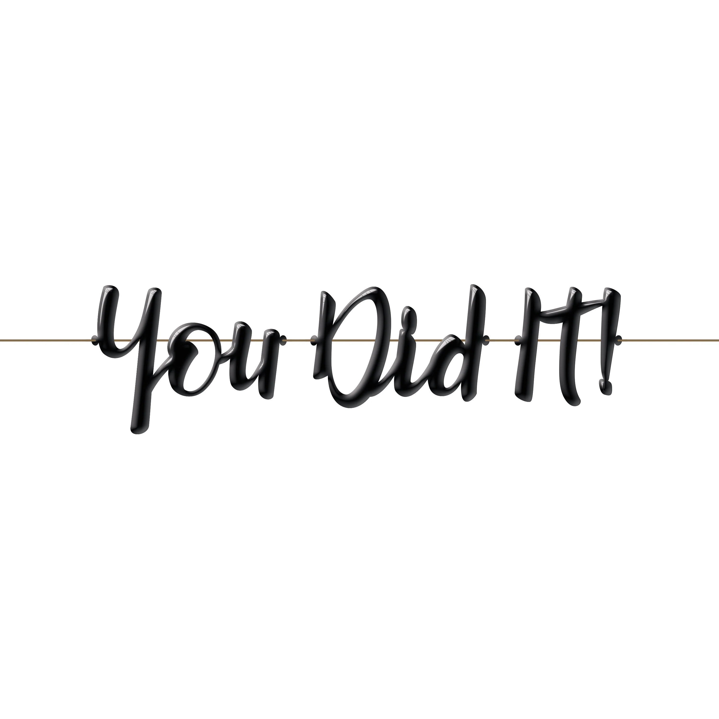Balloon Banner "You Did It!" Party World