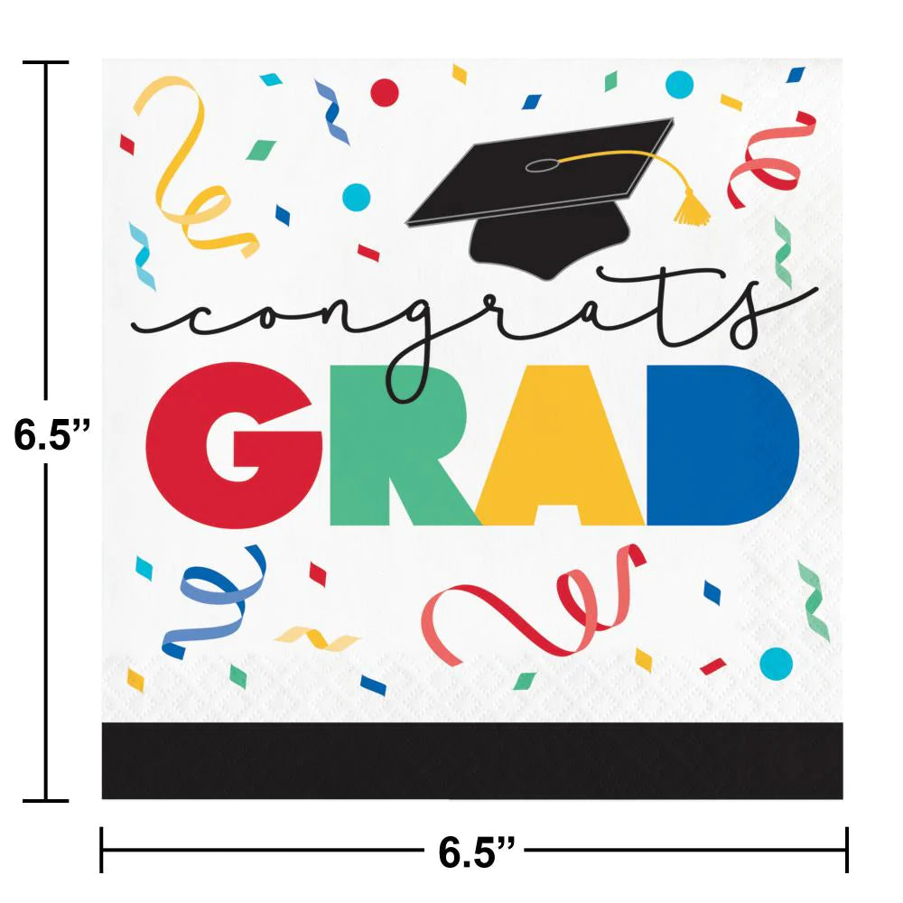 Lunch Napkins - Grad Cap Toss 16ct.