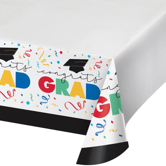 Paper Table Cover - Grad Cap Toss