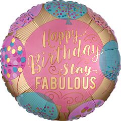 18" Mylar - Happy Birthday Stay Fabulous