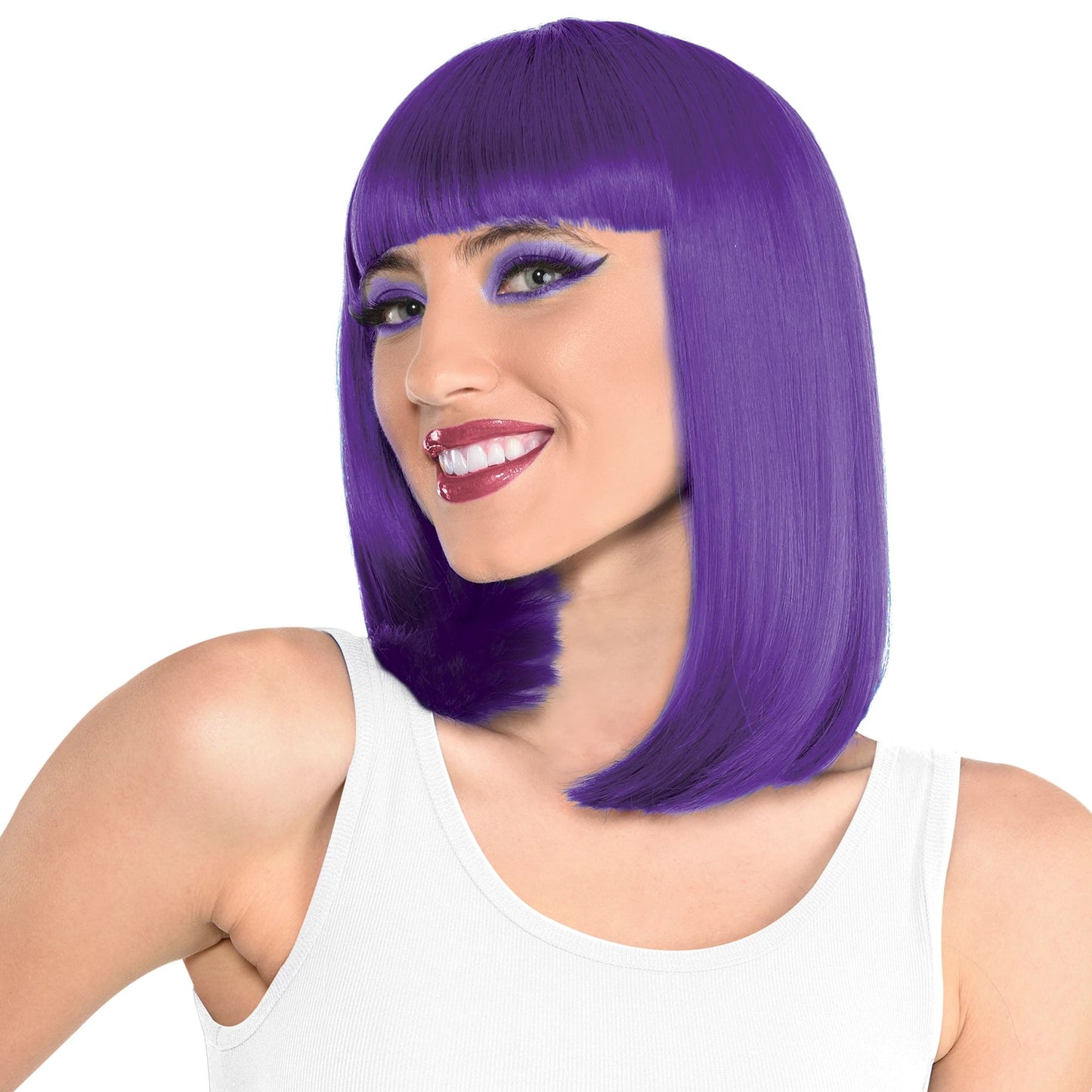 Long Bob Wig - Purple