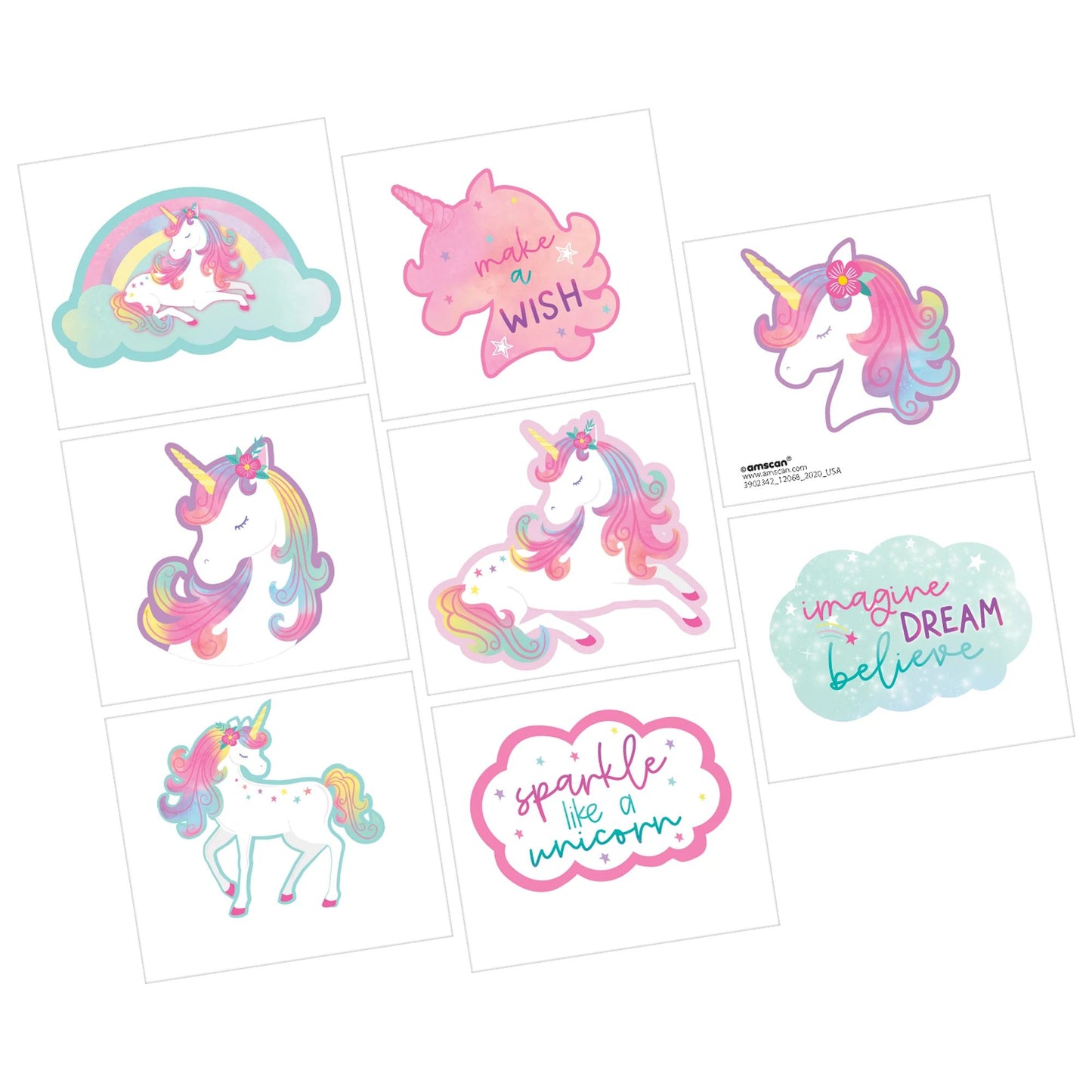Enchanted Unicorn - Tattoo Sheets 8ct