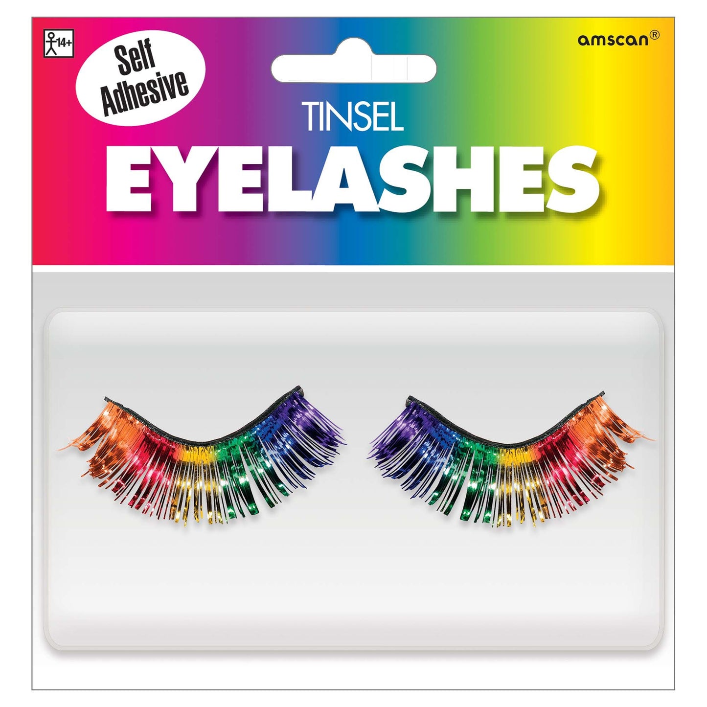 Tinsel Eyelashes - Rainbow