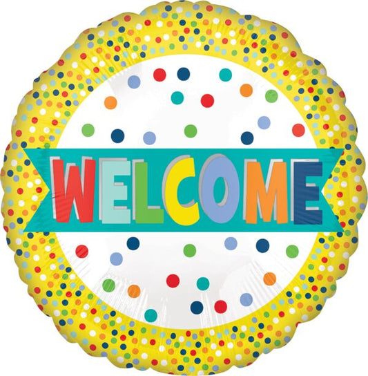 17" Mylar - Welcome Lots Of Dots