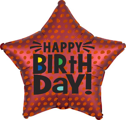 18" Satin Star Birthday