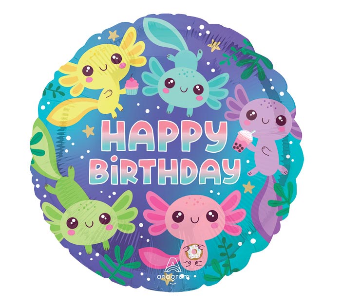 17" Mylar - Axolotl Birthday