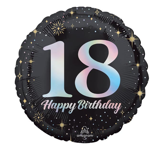 17" Mylar - Sparkling Birthday 18
