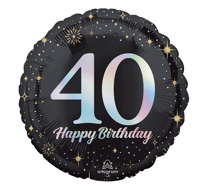 17" Mylar - Sparkling Birthday 40