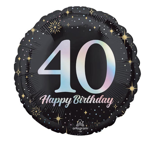 17" Mylar - Sparkling Birthday 40