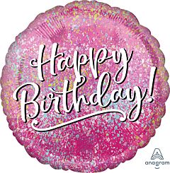 17" happy birthday splatter mylar