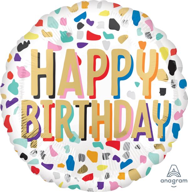17" Happy Confetti Birthday