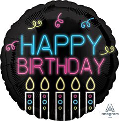 17" Mylar - Neon Birthday
