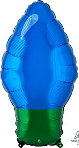 22" Blue Christmas Light Bulb