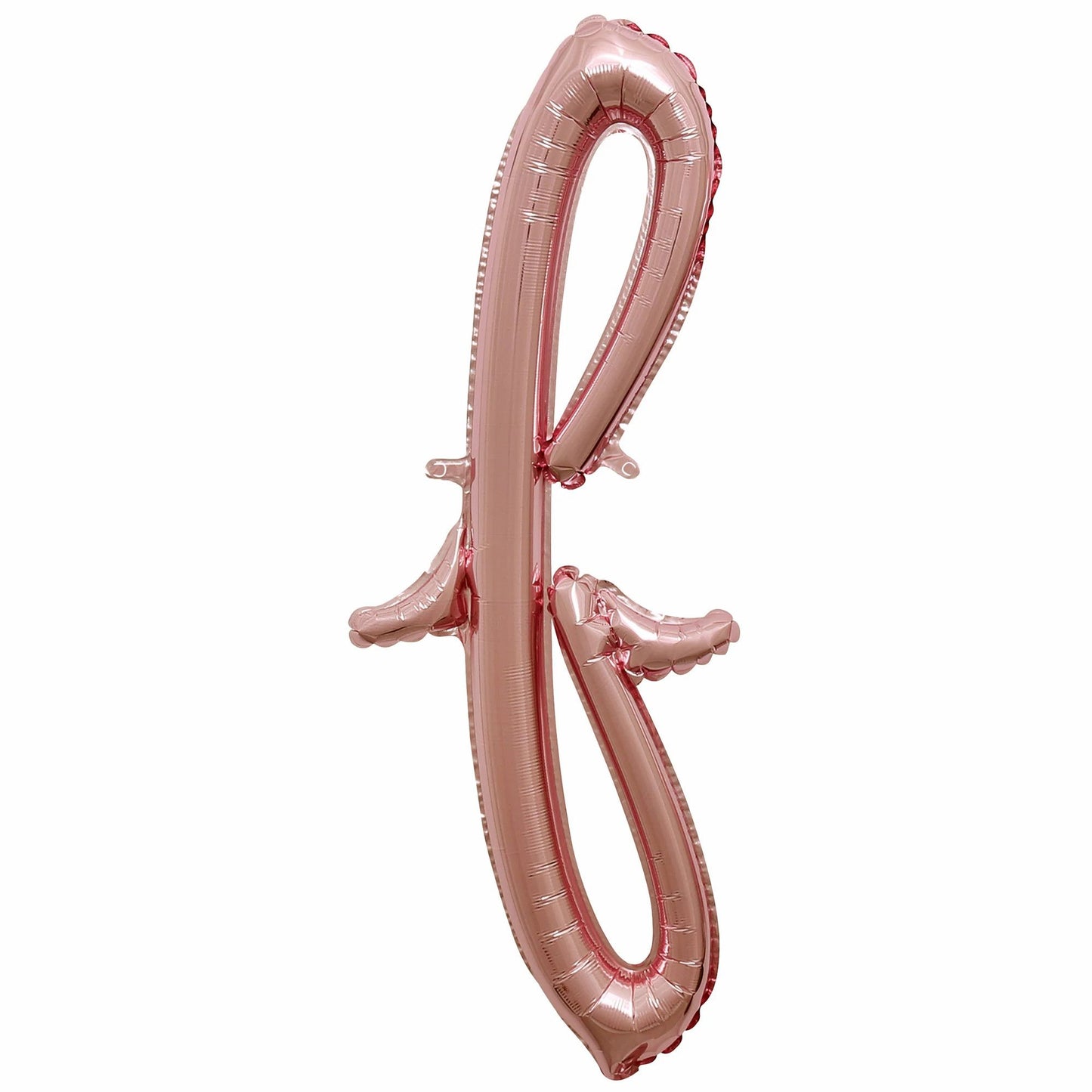 16" Air-Filled - Script Rose Gold Letter "f"