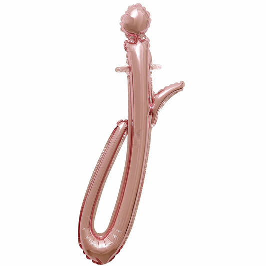 16" Air-Filled - Script Rose Gold Letter "j"