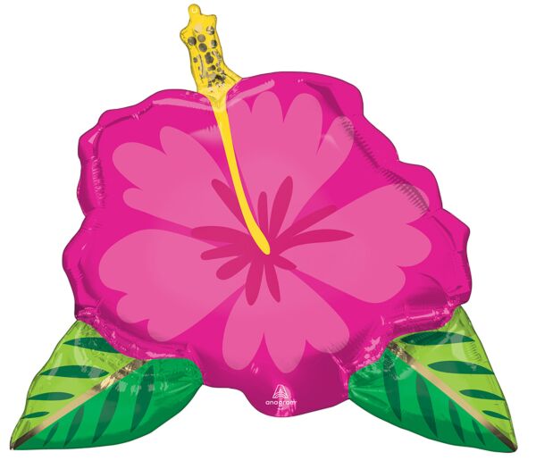 25" Supershape Mylar - Beautiful Tropical Hibiscus