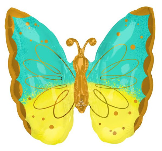 25" Mint And Yellow Butterfly