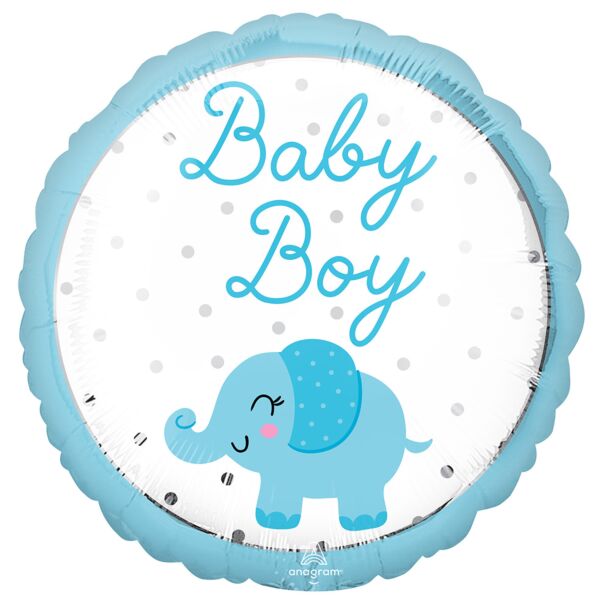 17" Mylar - Baby Boy Elephant