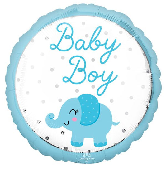 17" Mylar - Baby Boy Elephant