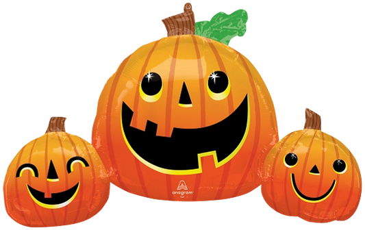 35" Mylar - Smiley Pumpkin Trio