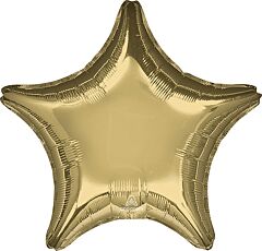 19" Mylar - White Gold Star