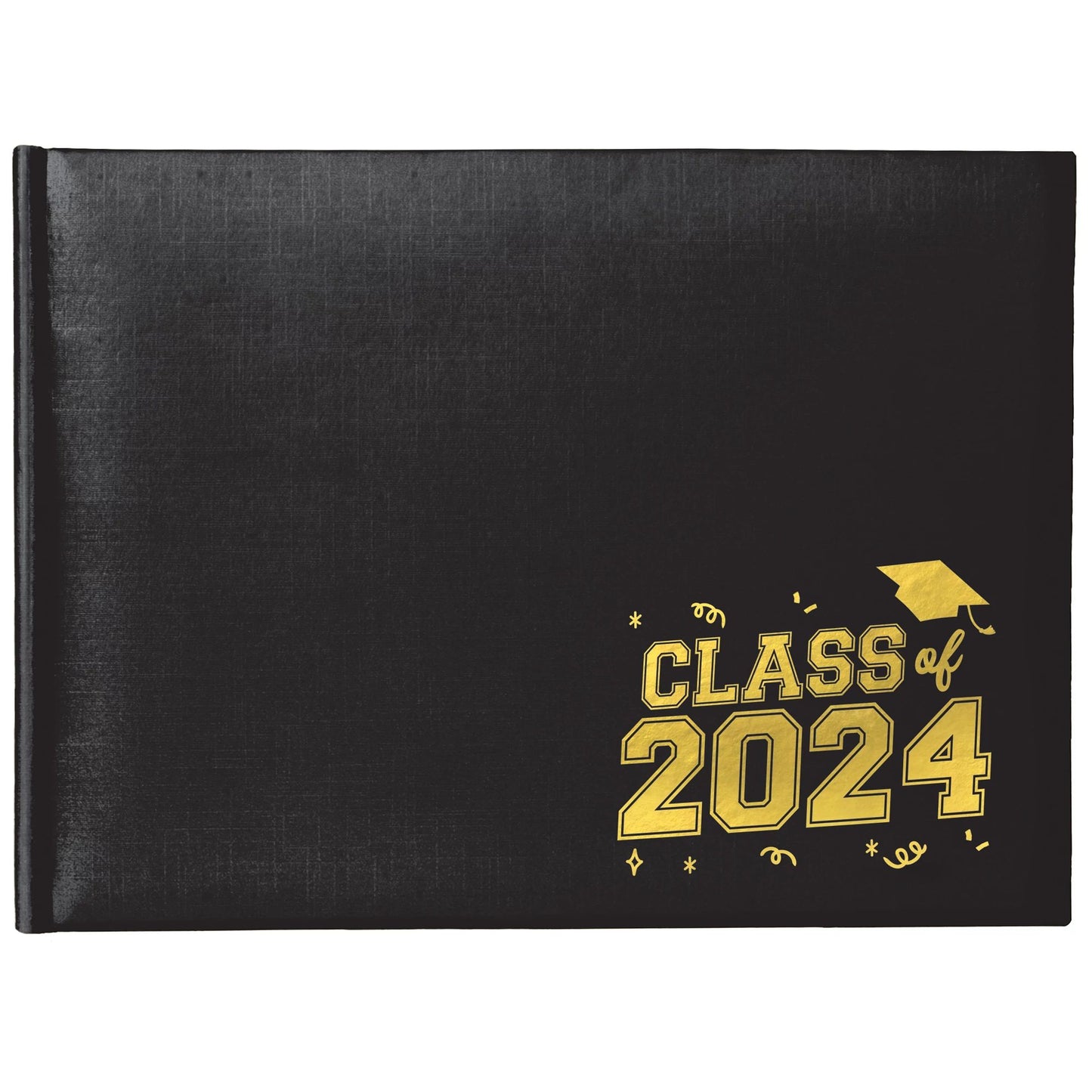 2024 Grad Black Guest Book