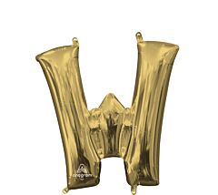 16" Air-Filled - White Gold Letter "W"