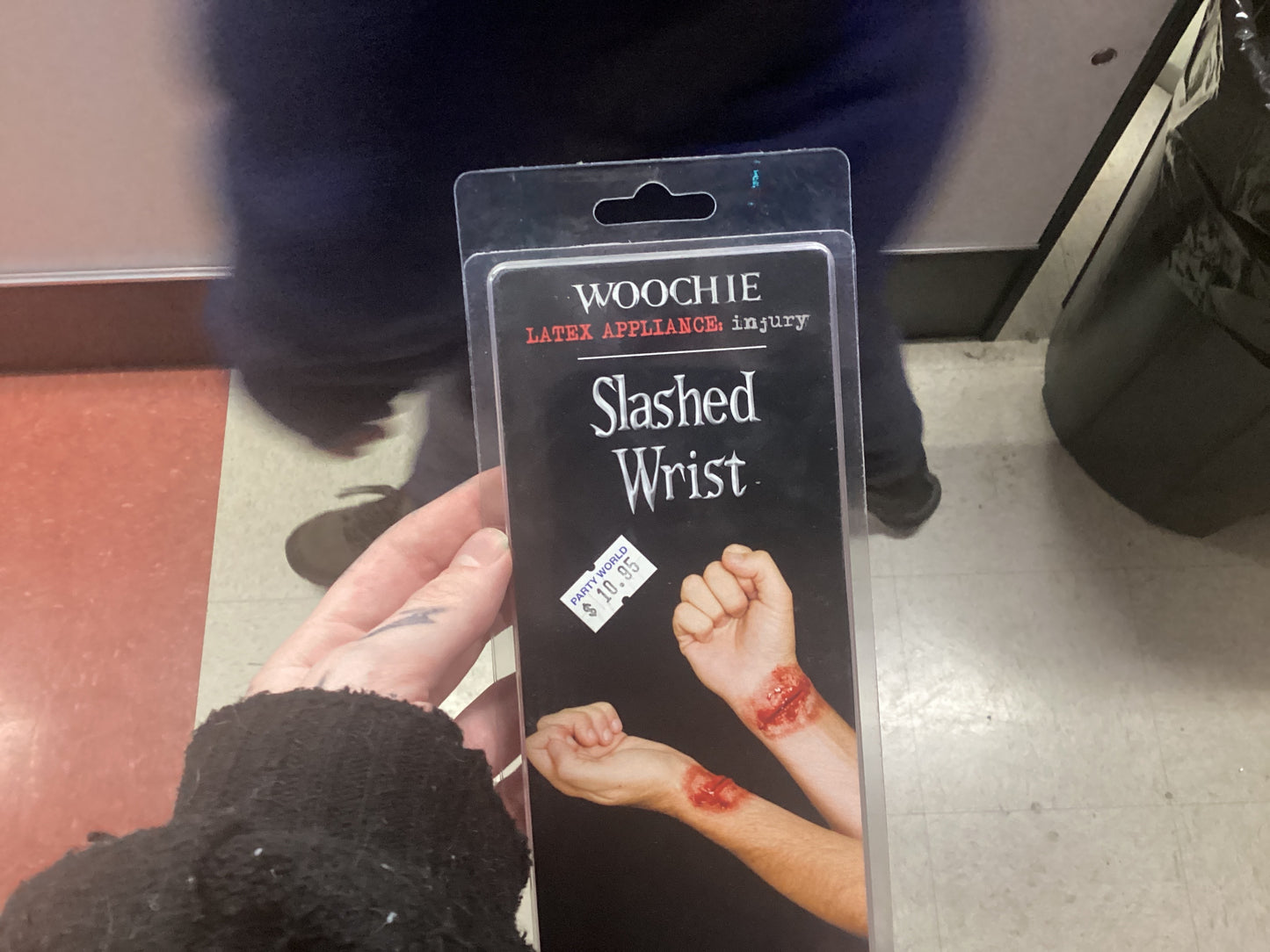 Slashed wrist