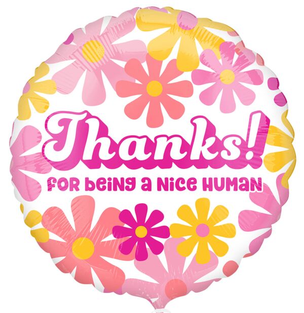 17" Mylar - Thanks Nice Human