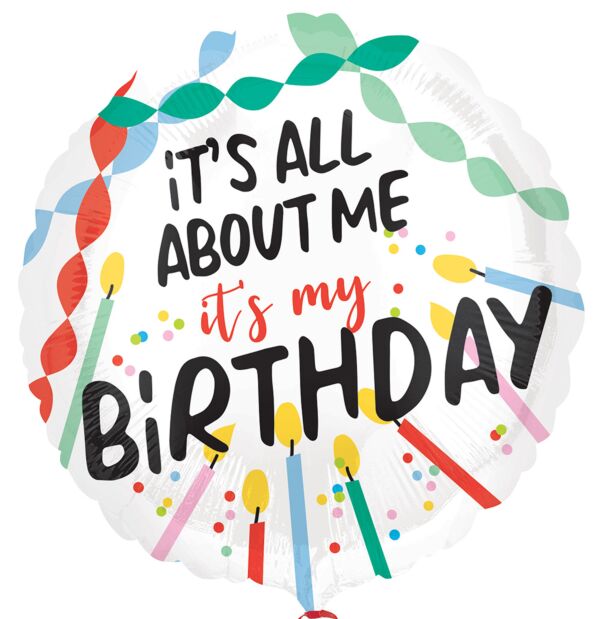 17" Mylar - It's All About Me Birthday
