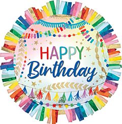 24" Jumbo Mylar - Birthday Streamers Fringe