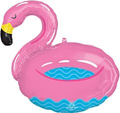 30" Supershape Mylar -  Pool Party Flamingo