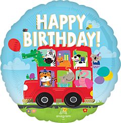 17" Mylar - Party Bus Birthday