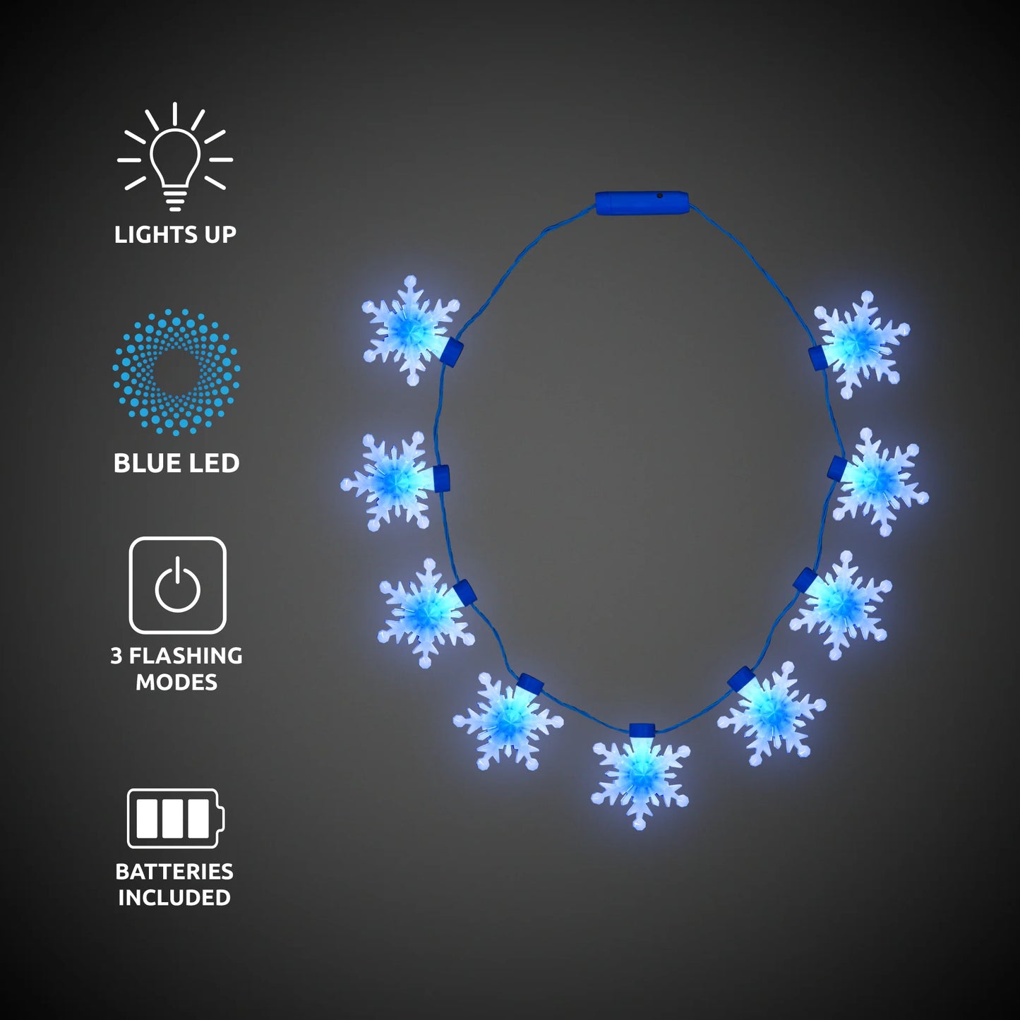 LED Snowflake Necklace