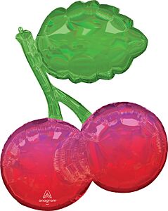 30" Supershape Mylar - Iridescent Cherries